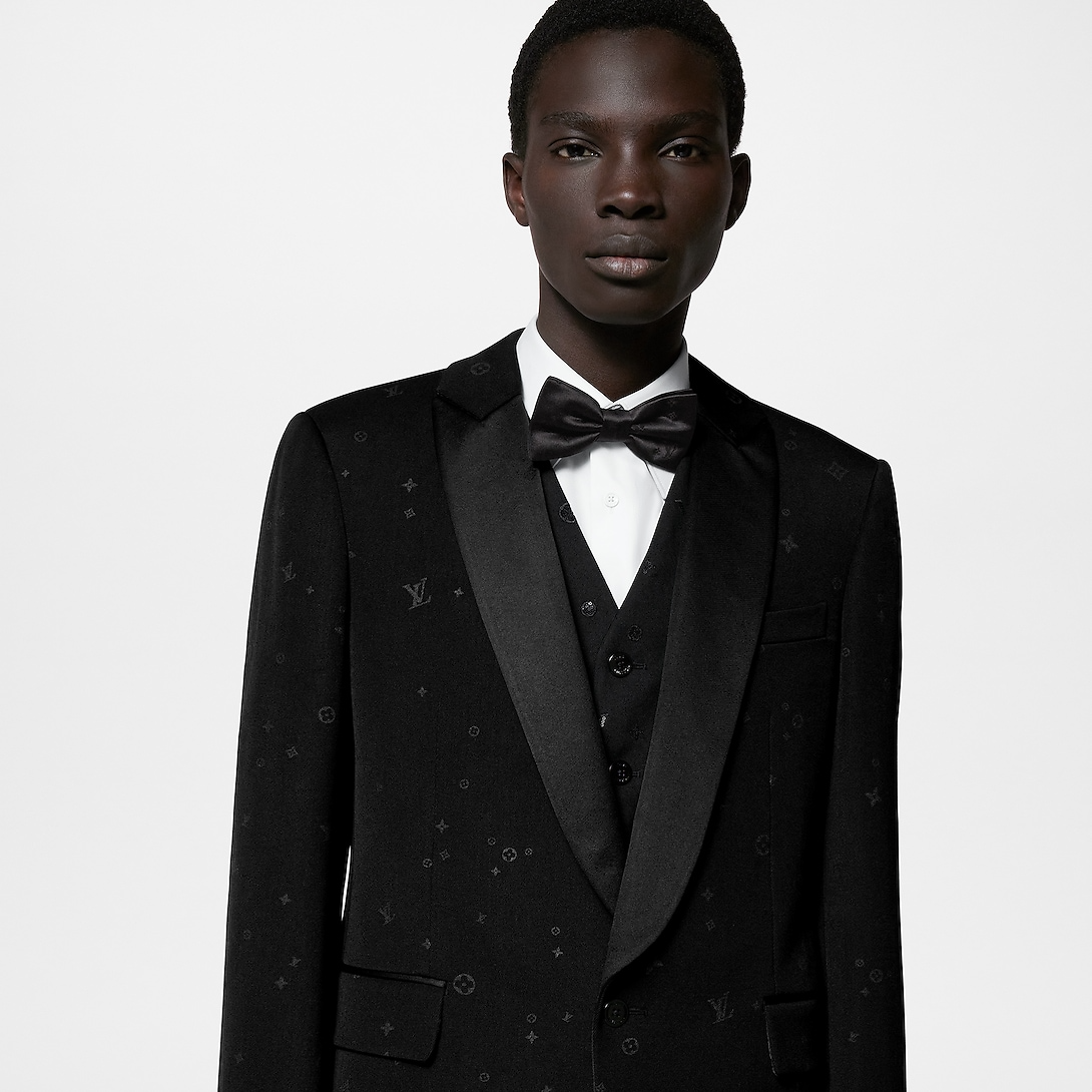 Single-Breasted Wool Tuxedo Jacket