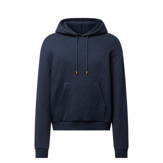 Textured Jacquard Jersey Hoodie