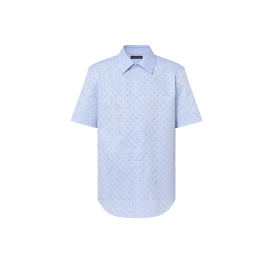 Monogram Short-Sleeved Cotton Shirt